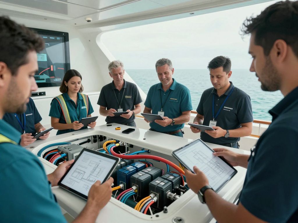 Tekne içi elektrikli sistem kurulumu