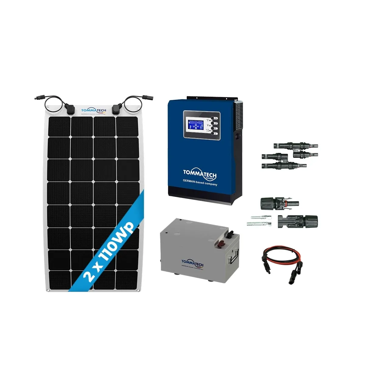2 Panel 110Wp 1kWe Off-Grid Solar Paket