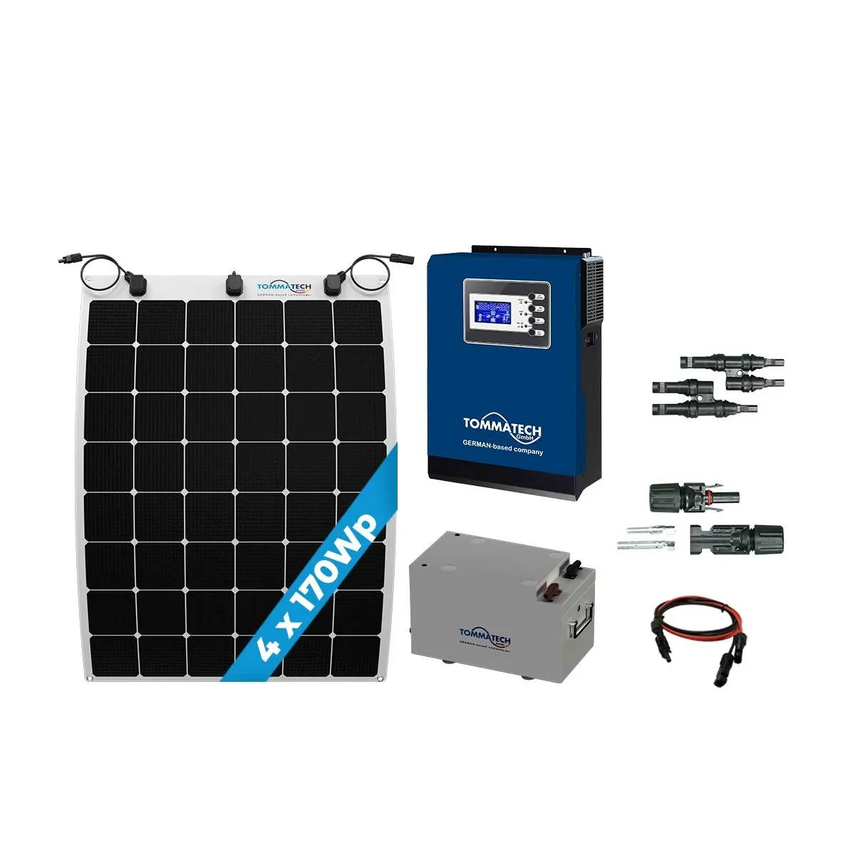 4 Panel 170Wp Off-Grid Solar Paket
