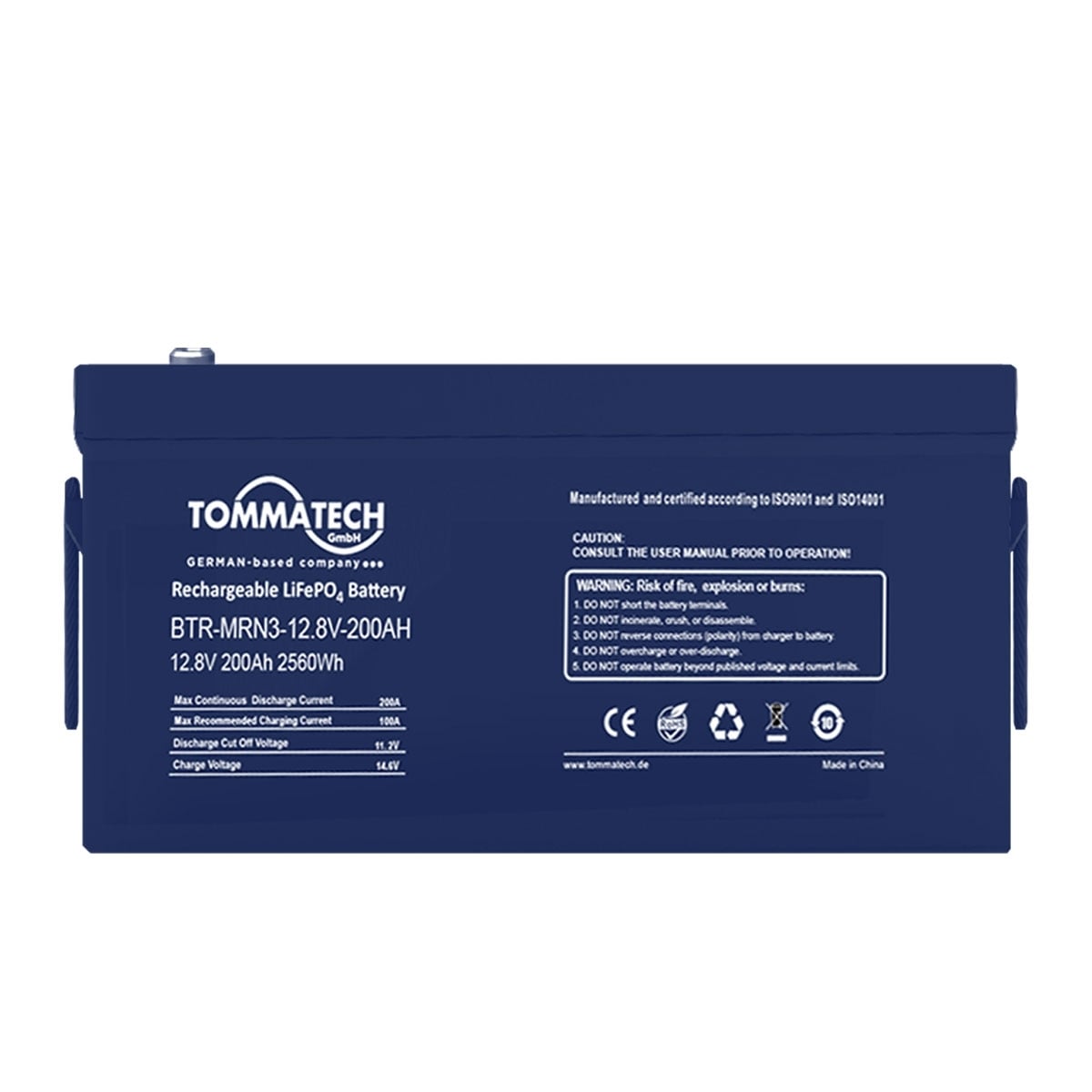 TommaTech 25.6V-200AH Marine Batarya